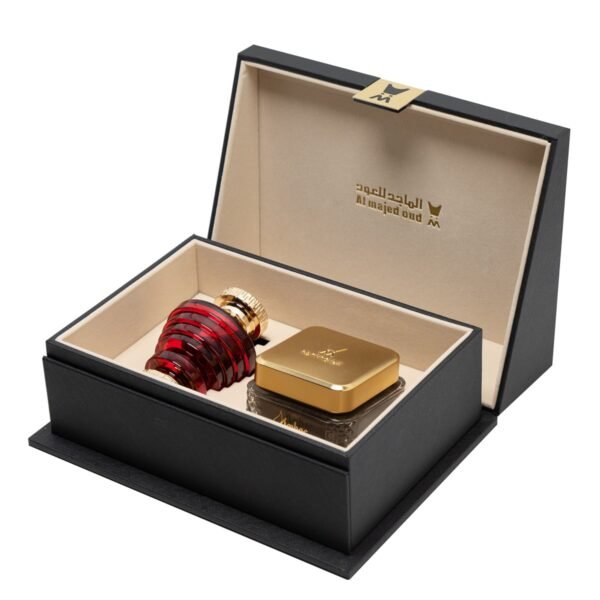 مجموعة عطر رنان في اي بي الأحمر - 100 مل و دخون عمبر انسنس - 50 جم - اسود