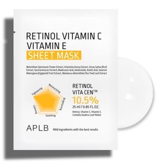 Retinol Vitamin C Vitamin E Sheet Mask