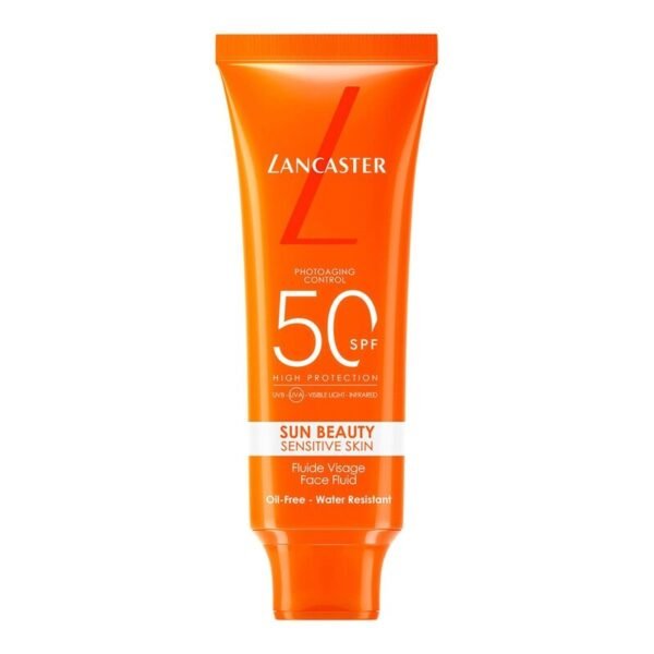 سائل صن سنسيتف الحليبي الخالي من الزيوت بمُعامل حماية SPF50 | لانكاستر